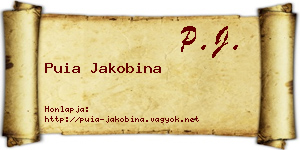 Puia Jakobina névjegykártya